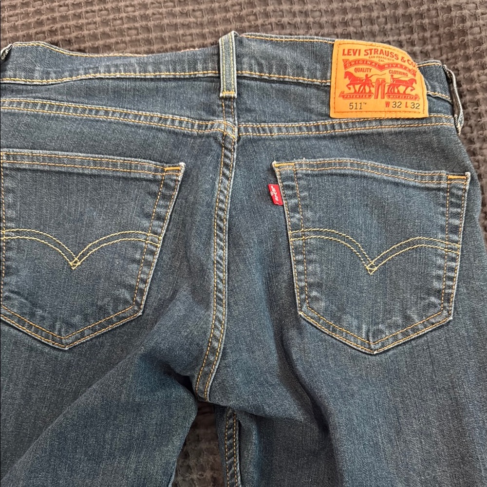 Levi's Blue Slim Jeans with Classic Indigo Wash